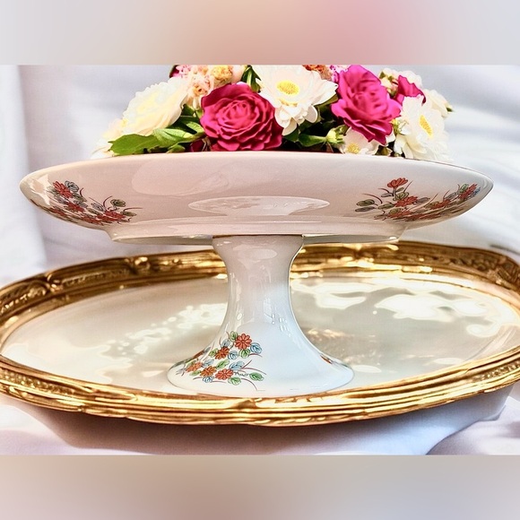 Vintage Japanese Kozan Kiln Porcelain Imari Pedestal Cake Plate Stand, 10” - Picture 2 of 11